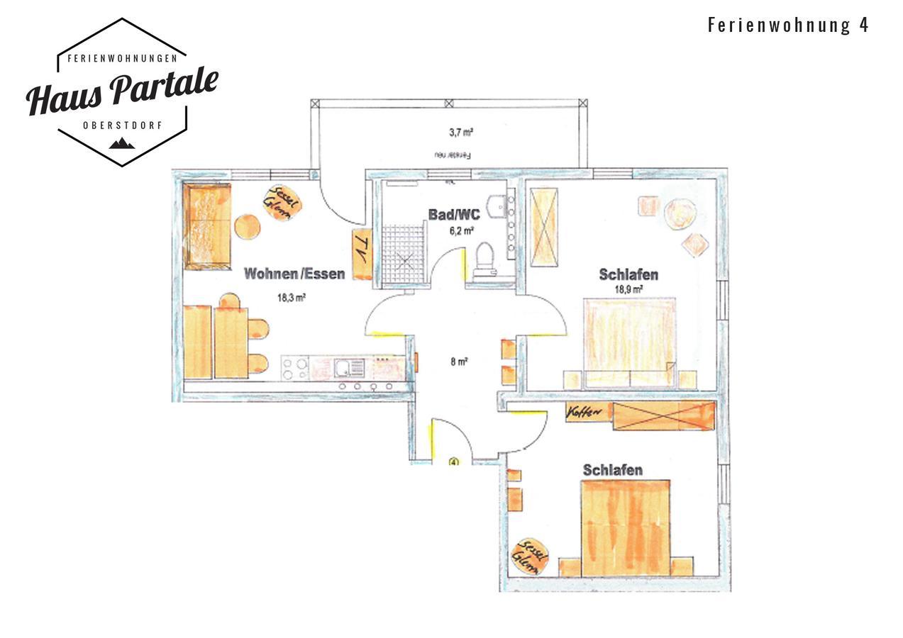 Haus Partale Leilighet Oberstdorf Eksteriør bilde